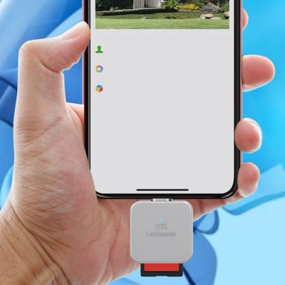 Konverter Data 2 dalam 1 untuk pembaca kartu SD TF portabel Plug and Play untuk iPhone Micro tipe-c ponsel Tablet