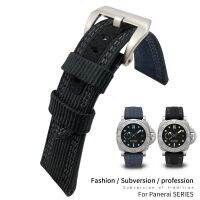 ❁℗✱ 26 มม.คุณภาพสูงผ้าใบไนลอนสายนาฬิกาหนังวัวสำหรับ Panerai pam985 Submersiblea Luminor อุปกรณ์เสริมสร้อยข้อมือ