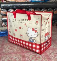 ถุงกระสอบ ราคาส่ง ทักแชท กระเป๋า ฟาง ลิขสิทธิ์ Size M ลาย Hello Kitty (ทรงนอน) C208-KT-181 กระเป๋ากระสอบ กระเป๋าแม่ค้า ถุงแม่ค้า กระเป๋ากันน้ำ