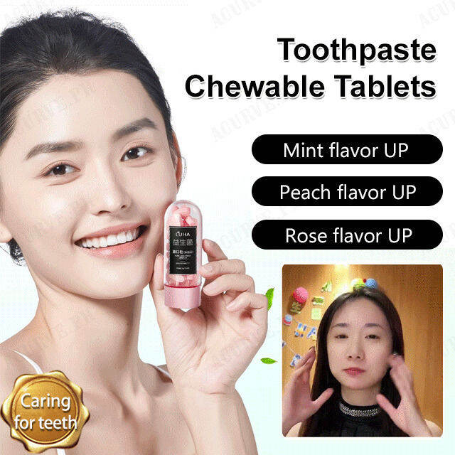 Acurve Portable Solid Toothpaste Tablets Artisan Oral Care Chewables