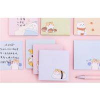 【LZ】♨▦  1 pacote/lote Quatro Estações Urso Branco Hamster Papel Memo Sticker Decoração Memo Pad Mensagem Etiqueta Papelaria nota pegajosa