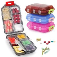 1pc 10-compartment Pill Case Portable Travel Pill Organizer Pocket Pill Box Dispenser Vitamin Fish Oil Medicine Box Medicine  First Aid Storage