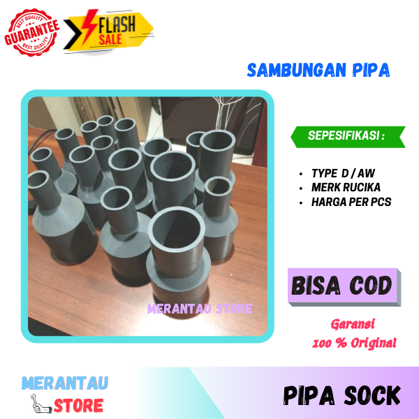 Sambungan Pipa V Sock Pvc Reducer X Inch Rucika Vsok Sok Plosok Ploksok Polos Lazada