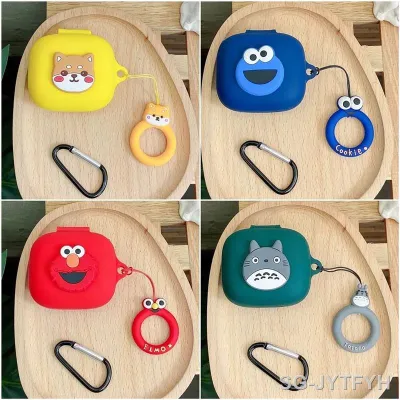 Cartoon Earphone Case Cover For JBL Live Pro /Pro 2 TWS Silicone Wireless Earbuds Charging Box Protective Sleeve With Hook