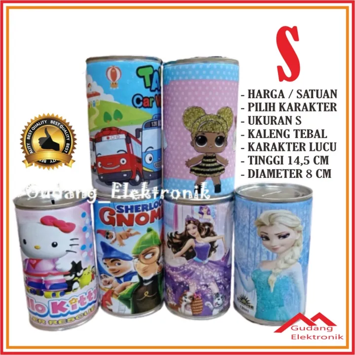 Celengan Kaleng Karakter Ukuran S Celengan Anak Celengan Karakter Coin