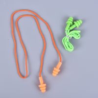 ☾ 1pc Silicone Ear Plugs Sleep Earplugs Noise Reduction Swimming Earplugs With Rope Box-packed Comfortable Earplugs