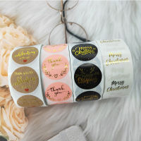 500pcs/ Cake Boxes Wedding Candy Stickers Flower Sticker And You Thank Round Labels