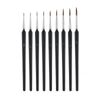 9Piece Fine Detail Paint Brush Small Paint Brush with 9 Sizes for Watercolor Painting Acrylic Drawing