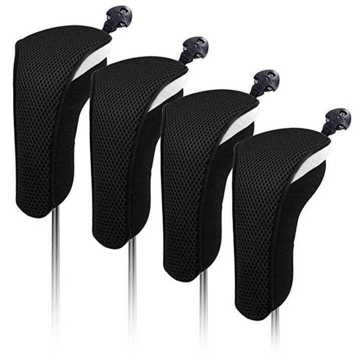 4X tebal neoprena hibrid Golf Club Head Cover Headcovers dengan tag