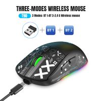 3 Modes Bluetooth Gaming Mouse Rechargeable 2.4G USB Wireless RGB Backlight Mouse for iPad Tablet Laptop Computer