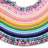 【CW】✇  330Pcs/Strip 4 6mm New Flat Round Polymer Clay Beads Heishi Chip Disk Loose Spacer Jewelry Making Diy Earring