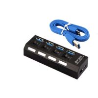 ✨HOT สุด USB Hub 3.0 USB Splitter Multi USB 2.0 Hub Multiple 4 Port Hab Splitters With Power Adapter Computer Accessories Hub Wow สุด