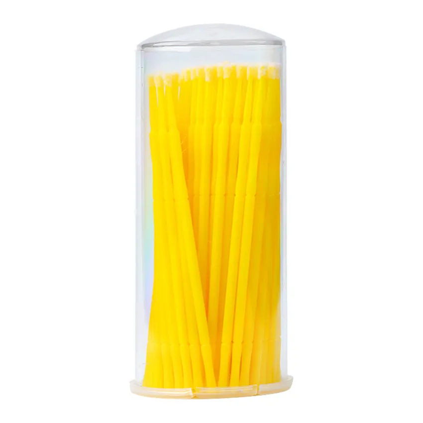100pcs Touch Up Paint Micro Brush Large 2.5MMTips - Yellow Plastic ...