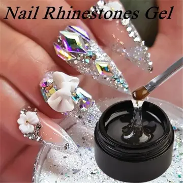 10g UV Acrylic Rhinestones Glue Nail Tips Super Sticky Clear Point Drill  Gel