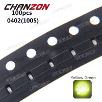 【☊HOT☊】 Vzhengsha ชิป Led Smd 0402 100ชิ้นสีเหลืองสีเขียว20ma 2V พื้นผิว Mount Smt Beads 1005ไดโอดเปล่งแสงโคมไฟ Led ชิ้นส่วนอิเล็กทรอนิกส์