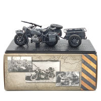 1:24 B ~ W R75 Panzerfaust 30รถจักรยานยนต์ World War II สีเทาเข้ม Diecast รุ่นคอลเลกชันของขวัญ