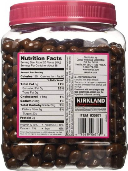 Socola nhân nho kirkland signature milk chocolate raisins 1.5kg - ảnh sản phẩm 3