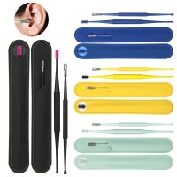 Ear Cleaner Soft Silicone Ear Pick Double-ended Earpick Ear Wax Spoon Spiral Ear Clean Tool Spiral Design Curette Remover