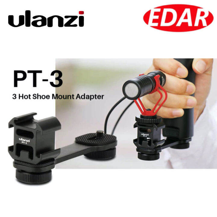 Ulanzi PT3 Triple Cold Shoe Mounts Plate Microphone Lazada