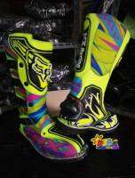 Motorcycle trail safety boots cross adventure printing