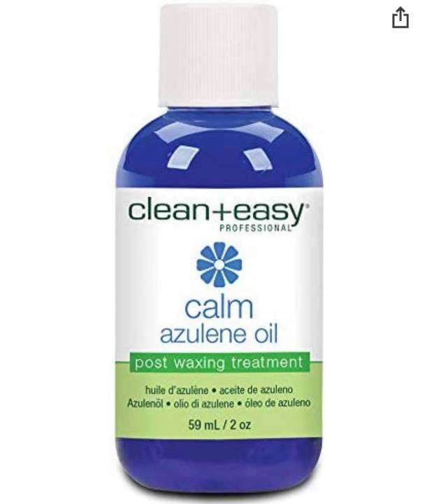 Clean + Easy Calm Azulene Oil, Use To Soothe Sore Irritated Skin, Remove Wax Residue After