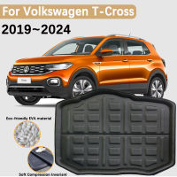 สำหรับ VW Volkswagen T-Cross อุปกรณ์เสริม2022 2023 ~ 2019 T Cross รถ Trunk Mat Cargo Liner พรมกันน้ำแผ่น EVA วัสดุ