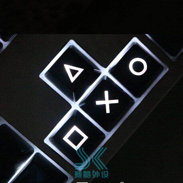 Mechanical keyboard ABS Pervious to light keycap direction key up and