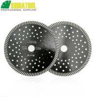 SHDIATOOL 2Pcs ใบมีดเพชรแผ่นตัด7 "180MmMulti Hole Steel Core แคบ Turbo Multi Purpose SawBlade เพชรล้อ Disk