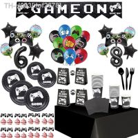 ♀♙☬ Black Gamepad Game On Theme Party Decor Disposable Tableware Cup plate Tablecloth Balloon Gamepad Boys Birthday Party Supplies