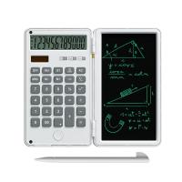 Financial Calculator Basic Mute Desk Calculators With Writing Tablet Portable And Foldable Desktop Calculator With Large LCD Calculators