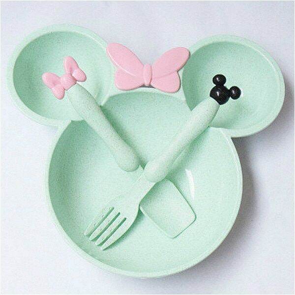 3pcs-wheat-straw-baby-cartoon-tableware-set-childrens-dishes-kids-dinner-platos-baby-feeding-plate-training-bowl-spoon-fork