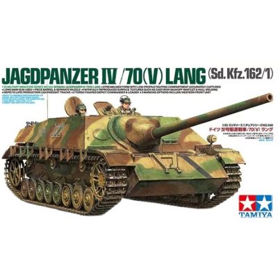 Tamiya 35340 1/35 Jagdpanzer Iv/ 70(V) Lang Sd Kfz.162/1ชุดสร้างหุ่นประกอบรถถังติดเกราะสำหรับ S Hoy DIY