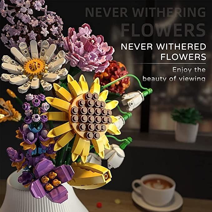 กุหลาบบล็อคตัวต่อเข้ากันได้กับเลโก้-diy-ช่อดอกไม้สร้างสรรค์อมตะดอกไม้ของขวัญวันวาเลนไทน์สำหรับแฟน