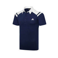 ADIDASeˉ    เสื้อเล่นกอล์ฟกีฬาแขนสั้นสำหรับผู้ชายเสื้อผ้าเทนนิสกอล์ฟระบายอากาศแห้งเร็วใหม่