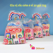 Gia vị rắc cơm Furikake nội địa Nhật cho bé ăn dặm 6 vị gồm 30 gói nhỏ