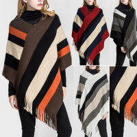 แฟชั่นชั้นสูงผู้หญิงผ้าห่มลาย Splicing รูปแบบ Coat Wrap ผ้าคลุมไหล่แบบสบาย