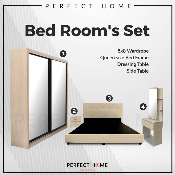 FREE Installation Bed Room Set Bilik Tidur Almari Baju 8x8 Wardrobe