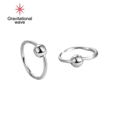 Gravitational Wave 2Pcs Ear Studs Circle Round Ball Jewelry Hollow Out Geometric Hoop Earrings For Daily Wear