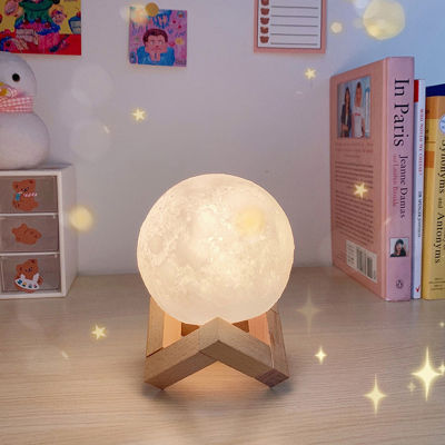 Table Lamp Bedroom Bedside Table Night Light Girl Small Table Lamp Moon Star Projection Dream Lamp Moon Lamp