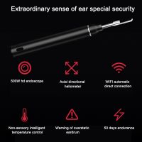 WiFi Visual Earpick Ear Wax Removal Tool with LED Lights Ear Spoon Clear View Ear Camera with Wax Remover Ear Endoscope