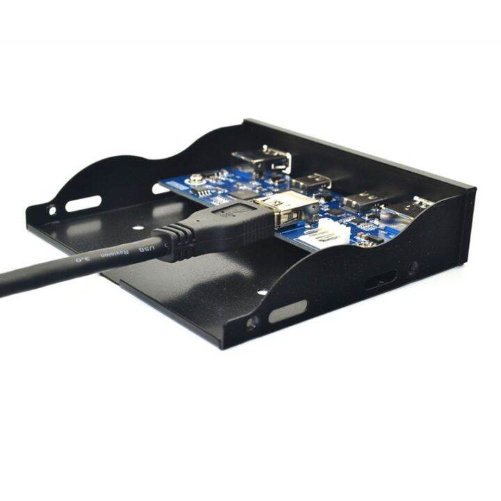 usb-hub-usb-c-hub-3-5-inch-floppy-drive-front-panel-2-port-usb-3-0-2-port-usb-3-1-type-c-20-pin-connector-for-desktop-computer