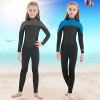 Children Diving Suit Long-Sleeved Snorkeling Surfing Swimsuit UV Protection with Zipper Durable Water Sports Equipment