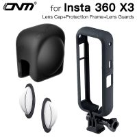 อุปกรณ์ป้องกันฝาครอบเลนส์ Insta360 X3 + กรอบป้องกัน + เลนส์สำหรับ Insta 360ชุดตัวปกป้องกล้องถ่ายรูป X3อุปกรณ์ป้องกันรอยขีดข่วน