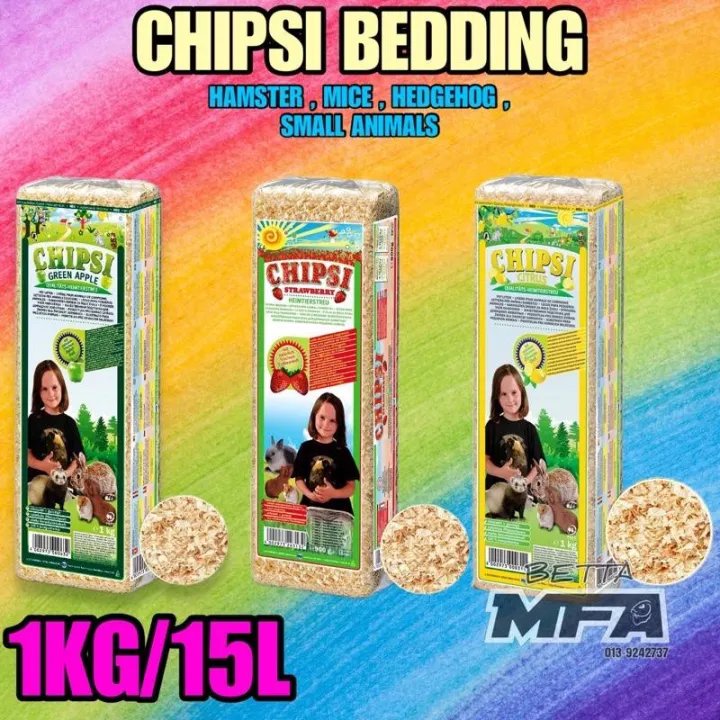 CHIPSI BEDDING 1KG / 15L FOR HAMSTER , MICE , HEDGEHOG , SMALL