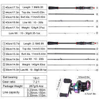 S Ouilang 1.8เมตร2.1เมตร M พลังงานคาร์บอนไฟเบอร์ Baitcsting 56ส่วนก้านและ19 1BB ซ้ายขวามือหล่อรีลตกปลาคอมโบ Set.2023