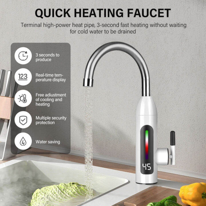 【Ready Stock】Instant Hot Water Tap, 220V 3000W Electric Water Heater