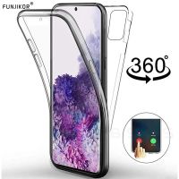 Double Protect Front Back Clear Case For Samsung Galaxy A12 A14 A02S A32 A42 A52 A72 5G A02 A22 M12 M32 S21 FE Ultra Full Cover