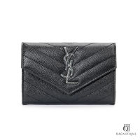 YSL ENVELOPE SHORT BLACK CHEVRON SHW