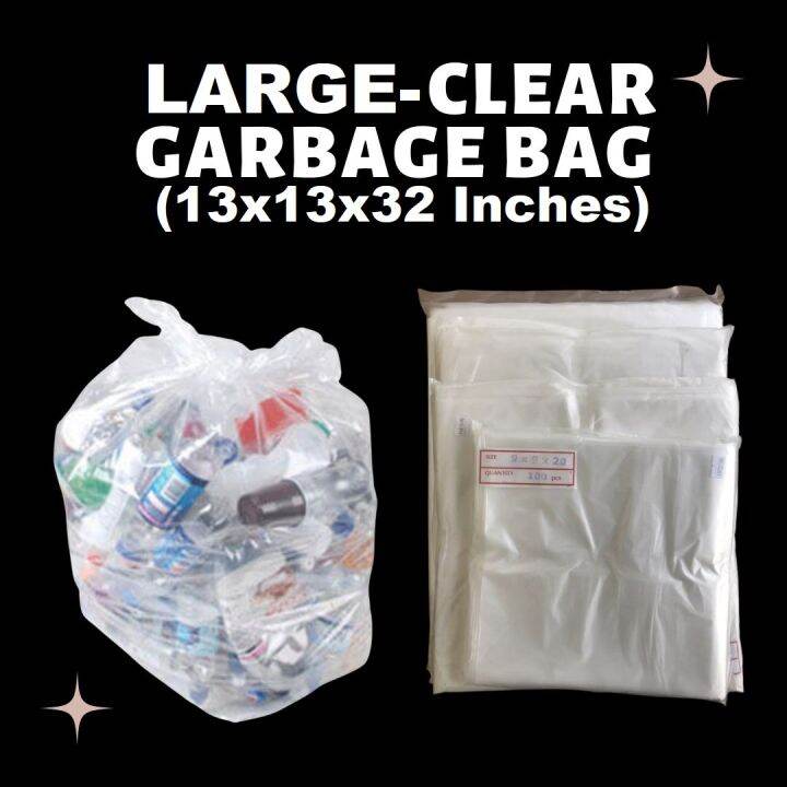 Clear Garbage Bag Large Set of 100 Pcs Lazada PH