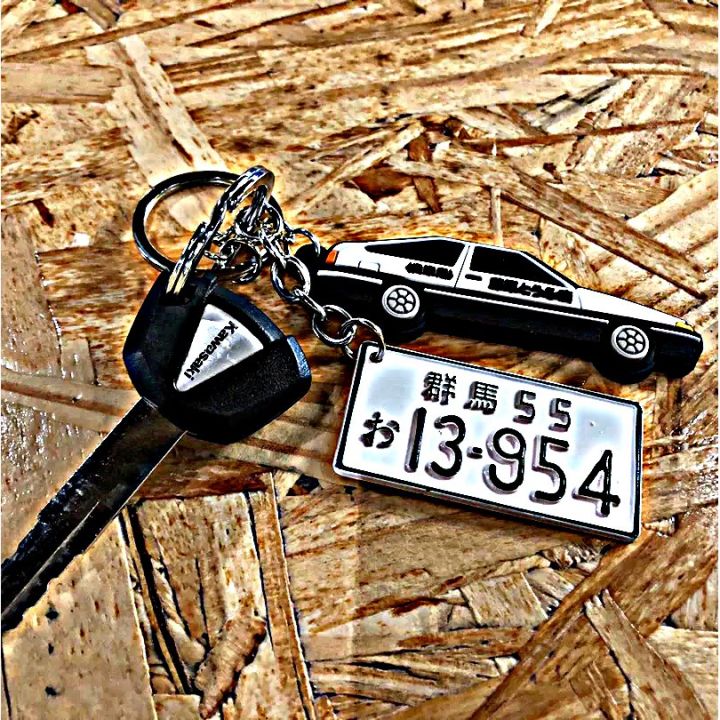 initial-d-design-drift-car-keychain-japanese-kanji-license-plate-key-ring-jdm-racing-turbo-keyring-car-styling